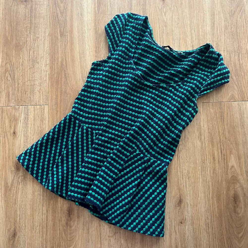Postmark Anthropologie Short Sleeves Babydoll Blouse Stripe Women’s Size S